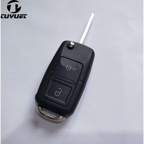 Remote Flip Folding Car Key Shell 2 Buttons for VW Volkswagen Golf MK4 Bora Uncut Blade Keyless Car Key Case Cover