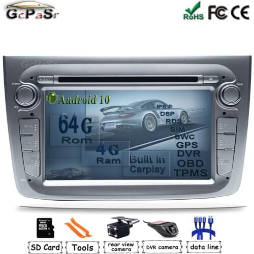 DSP 4G Android 10 2 DIN CAR GPS for Alfa Romeo Mito 147 159 2008 DVD PLAYER CANBUS Auto Radio Hexa Core Video DVD GPS System DVR