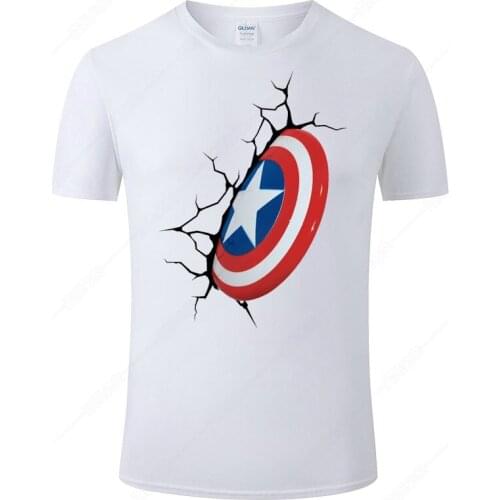 Funny Captain America T Shirt Men Women Casual Print T-shirt Summer Cotton Tops Cool Tee Camisetas Hombre Unisex Clothes J83