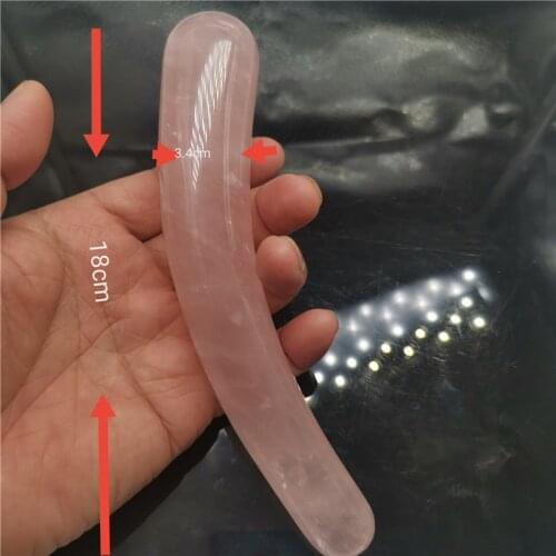 Hot sale 100% natural pink rose quartz crystal wand healing crystal gemstone yoni massage stick as gift for women