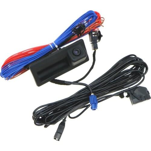 56D827566A RGB Rear View Reversing Camera + Harness Cable Wire Plug Kit for VW Golf EOS Passat B7 RNS510 RCD510 56D 827 566A