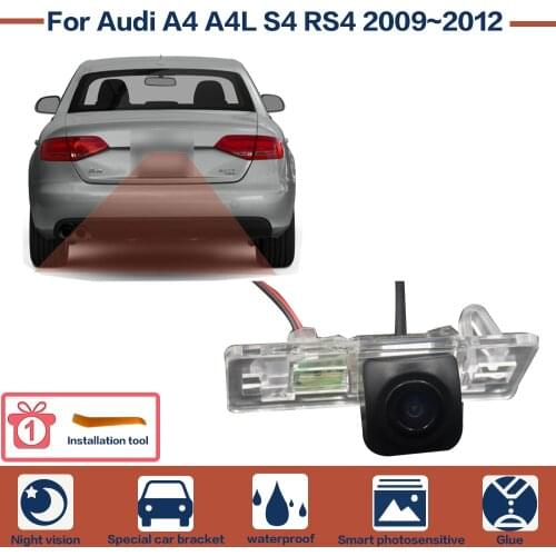 For Audi A4 A4L S4 RS4 2009-2012 Car Rear View Reverse Backup Camera Parking HD Night Vision High Quality | CCD + RCA