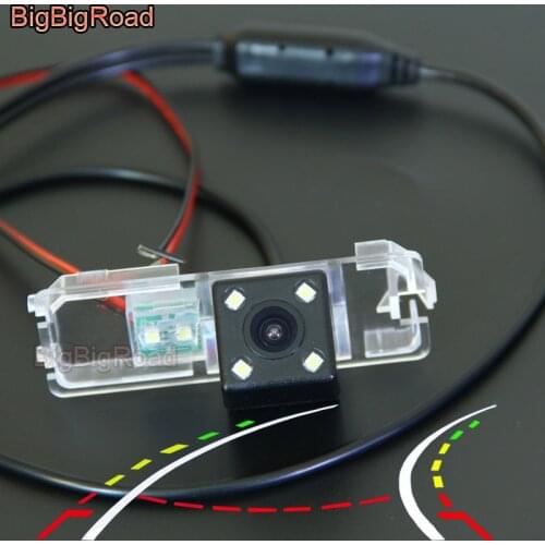 BigBigRoad For SEAT Ibiza 6L 6J MK3 MK4 2002-2015 Leon Exeo Car Intelligent Dynamic Trajectory Tracks Rear View Backup Camera