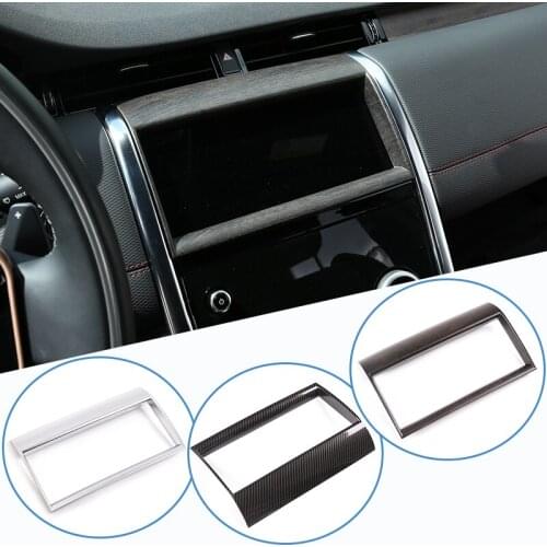 Carbon Fiber For Landrover Discovery Sport 2020 ABS Interior Center Control Navigation Frame Cover Trim Car Accessories