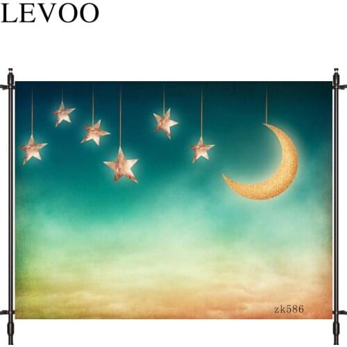 LEVOO photography background fairy tale star baby baptism Photo mosaic backdrop photocall photobooth studio shoot fabric