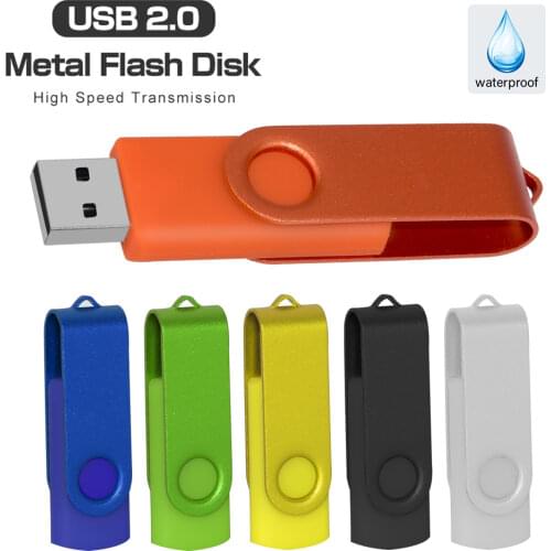 Portable USB Flash Drive 2.0 High Speed Pendrive 32GB 16GB 8GB 64GB Memory Stick Storage Disk Wedding Gifts Over 10pcs Free Logo