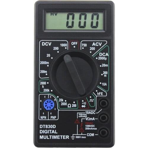 Mini Digital LCD Multimeter with Buzzer Voltage Ampere Meter Test Probe DC AC G32C