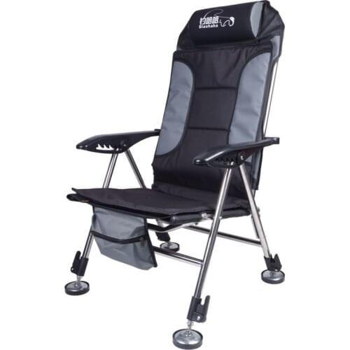 Multifunctional foldable fishing chair backrest adjustable stainless steel fishing chair portable fishing gear gift backpack