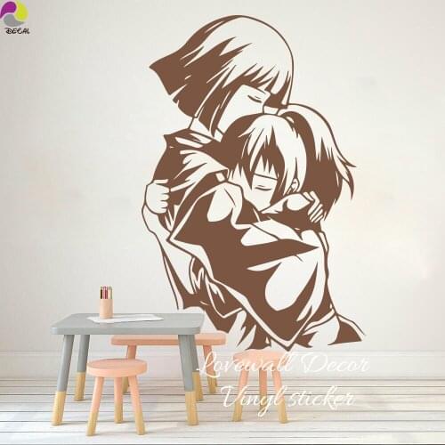 Cartoon Spirited Away Wall Sticker Kids Room Baby Nursery Anime Manga Hayao Miyazaki Spirited Away Girl Sister Wall Decal Vinyl