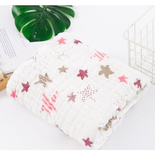 Muslin Swaddle Baby Blankets Swaddling 100% Cotton Swaddle Wrap for Newborn Babies 6 Layer Bath Towel Blanket Baby Bedding