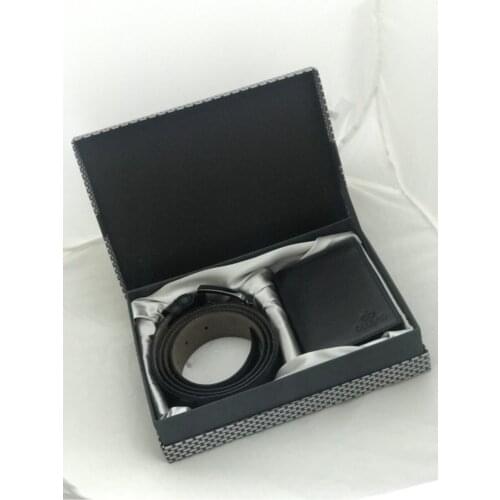 BLACK Wallet And Belt Set v, quality mens belt and wallet set with elegant box sent