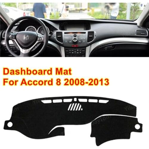 For Honda Accord 8 2008-2013 High Quality Anti-Slip Mat Sunshade Dashmat Protect Carpet Dashboard Cover Pad Accessories