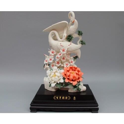 Crafts decor hand wedding cutting dies home Jingdezhen Tian Chi ceramic sculpture art creative Home Furnishing jewelry ornaments
