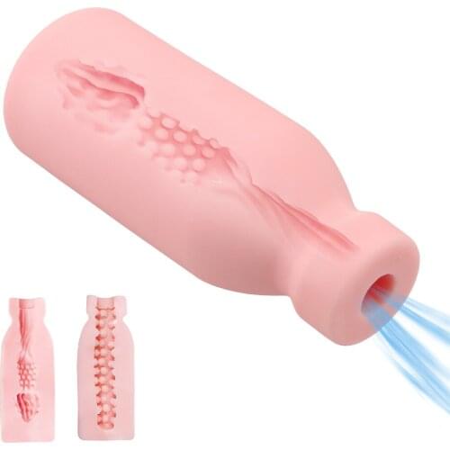 Sex Toys for Men Bottle Shape 3D Artificial Vagina Erotic Male Masturbation Cup Oral Blowjob