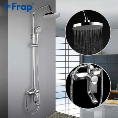 Frap bathroom shower faucet set bathtub faucets shower mixer tap Bath Shower taps waterfall shower head wall mixer torneiraF2418