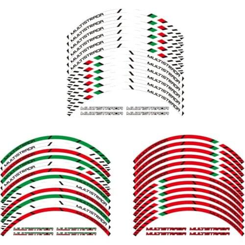 Motorcycle wheel decals Reflective stickers rim stripes For DUCATI MULTISTRADA 1260 1200 1200 s