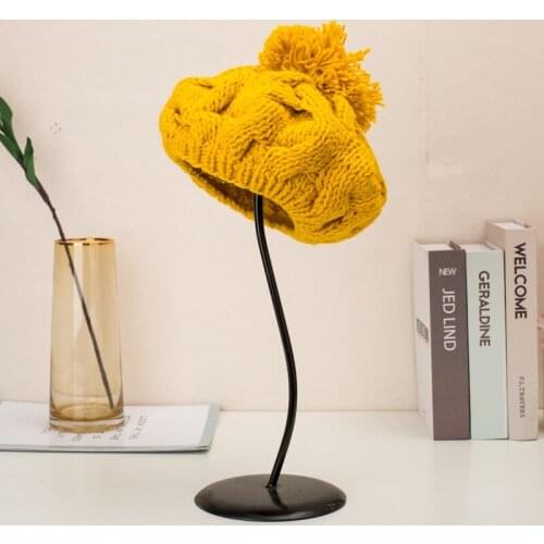 Warm Autumn Winter Womens Knitted Beret Hats Solid Color Baggy Beanies Girls Cute Skull Pom pom Caps boinas para mujer