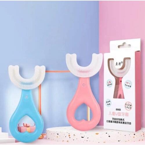 U Type Silicone Tooth Brush Baby Toothbrush Lazy Containing Tooth Brushing Instrument Mouth Cleaning Children Toothbrush