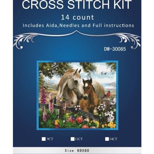 Top Quality Lovely Hot Sell Counted Cross Stitch Kit Old World Holiday Ornaments Similar DMC DIM ANCHOR Horses