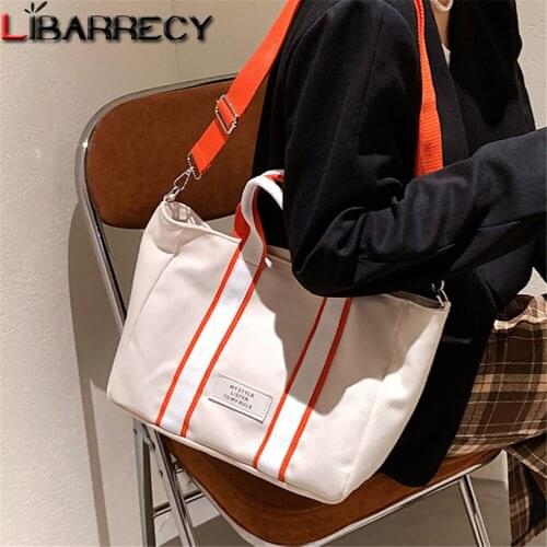 2021 New Multifunctional Ladies Shoulder Bags High Quality Canvas Handbag Casual Panelled Design Women Messenger Bags Sac Femme