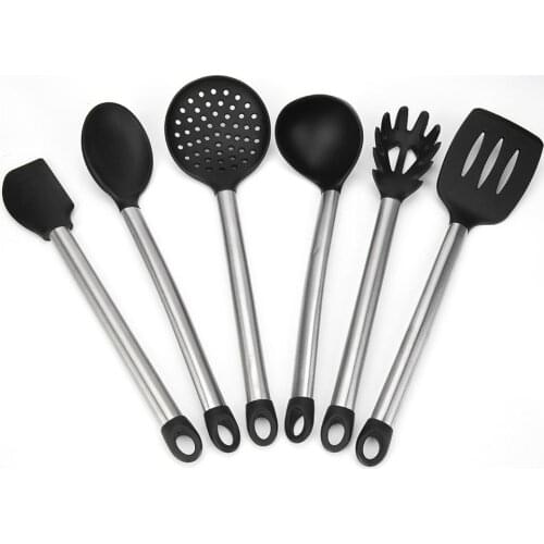 1PC Silicone Cooking Utensils Set Non-stick Spatula Shovel Wooden Handle Cooking Tools Set With Storage Box Kitchen Tools