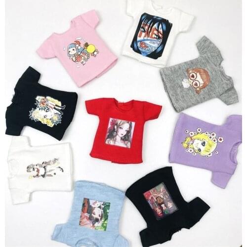1PCS New Fashion Blyth clothest Printed Tops for Licca Azone 1/6 Dolls Clothes Accessories