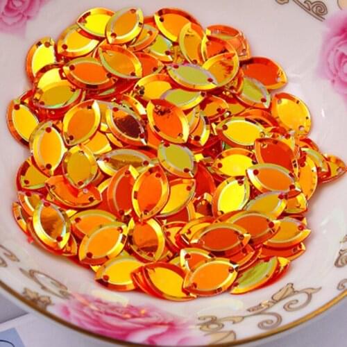 1500pcs 6*13mm wholesale Loose Oval Sequins Paillettes Crafts Sewing Diy,Garment Accessories SOCA613