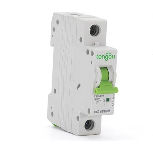 1P 2P Curve B Miniature Circuit Breaker 6KA 1A 6A 10A 16A 20A 25A 32A 40A 50A 63A AC110V/220V/400V 50/60HZ Type B MCB