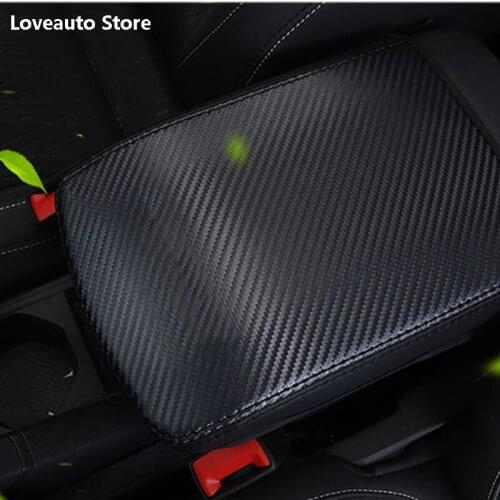 Car Central Armrest Organizer Storage Box Decoration Leather Case Cover for Volkswagen VW T-CROSS Tcross 2019 2020 2021