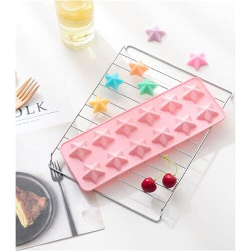 DIY Stars 3D Handmade Flexible Silicone Soap Mold DIY Chocolate Biscuit Fondant Cake Mold Cake Decorating Tools Baking Stencil