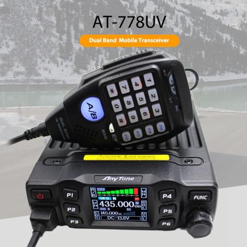 AnyTone AT-778UV Dual Band Transceiver mini Mobile Radio VHF 136-174 UHF 400-480MHz Two Way and Amateur Radio Walkie Talkie Ham