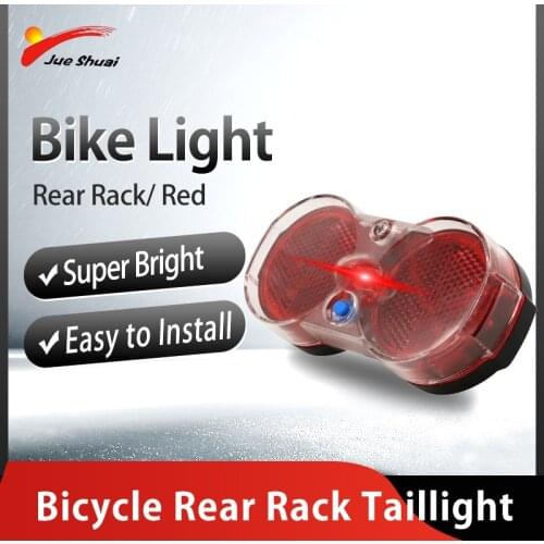 Light Bike Rear Luggage Safe Warning 80mm Screws AA Battery Rear Rack Taillight Tail Light Cycling Lantern Bike Accessories