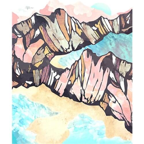 Landscape Mountain DIY Cross Stitch Embroidery 11CT Kits Needlework Craft Set Cotton Thread Printed Canvas Home Wholesale
