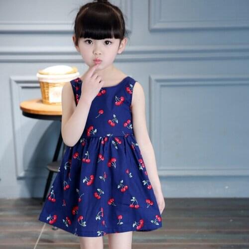H971 Kids Summer Dress For Girls Sleeveless Flower Princess Party Dresses Up Floral Children Clothing Vestidos 3 6 8 9 10 Y