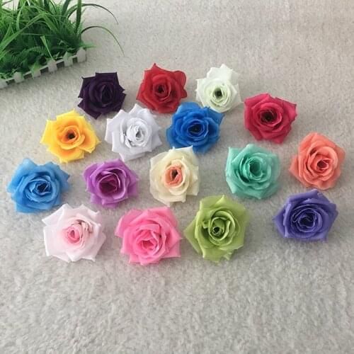 Diameter 9cm Rose Flower Head Artificial Flowers for Wedding Decoration Ball Craft Fake Flowers Dried Rose flowers 10pieces/lot