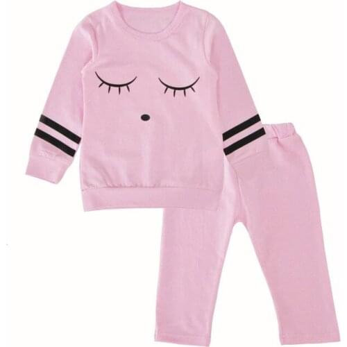 2017 New Autumn Newborn Baby Boys Girls Clothes Long Sleeve Cartoon Fashion Tops+Pants 2Pcs/Suit Outfits Infant Clothing Set