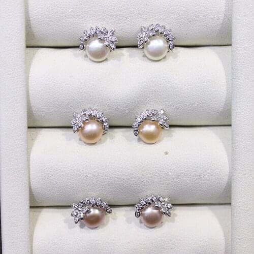 New Hot Cheap DIY Earrings Mountings Accessories Findings Jewelry Settings Parts for Pearls Beads Stones Agate Coral Crystal