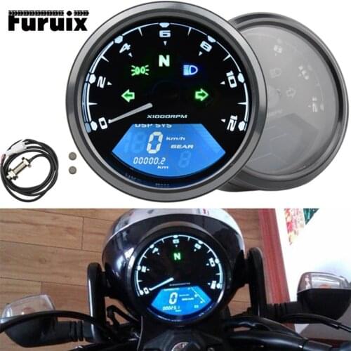 New Motorcycle Instrument Baboon LCD Instrument Motorcycle Odometer Tachometer Speedometer LCD Fuel Gauge