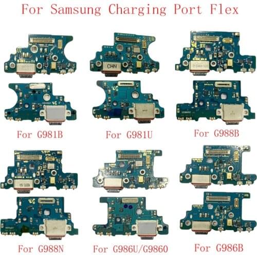 Original USB Charging Port Connector Board Parts Flex For Samsung S20 5G G981B S20 Plus 5G G986U G986B S20 Ultra 5G G988U G988N