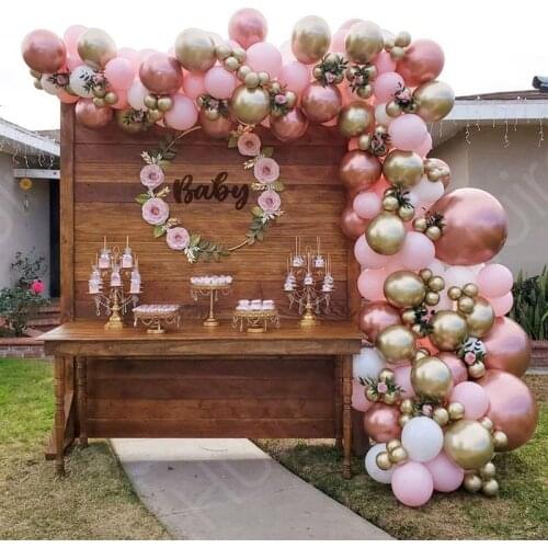 Rose Gold Balloon Garland Wedding Decoration Macron Balloon Arch Baby Shower Birthday Party Decor home decor birthday decoration