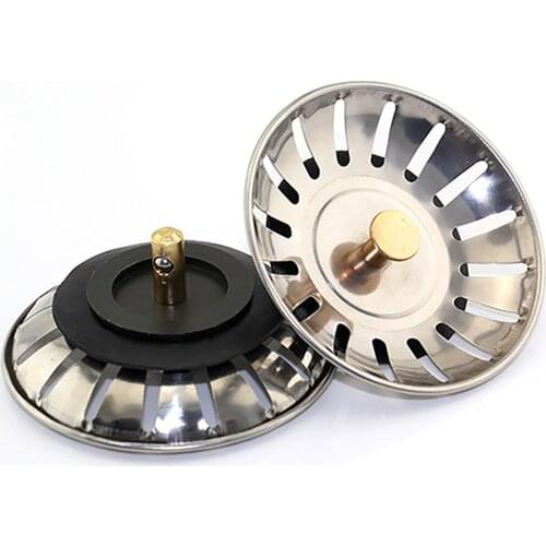 Stainless Steel Home Kitchen Sink Drain Mesh Stopper Basket Strainer Waste Plug Sink Filter Waste Catcher Drain Kitchen Tools