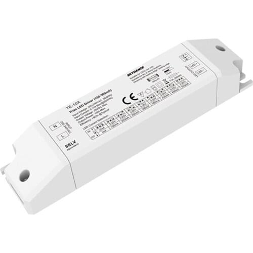 Led CC Triac Dimming Driver 200-240V Input,10W 150mA 500mA Output Constant Current ELV PWM DIP Push Switch Dimmable Power Driver