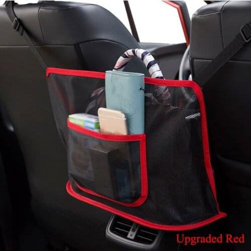Hanging Mesh Storage Bags Universal Hanging Multi-function Sundries Storage Bag For Car two-seat Pocket Car Accessories