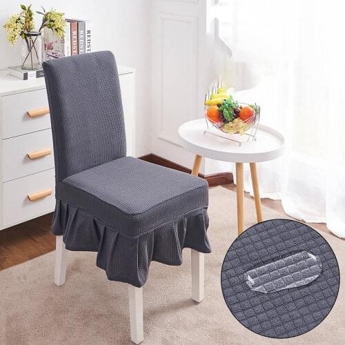 Waterproof Plaid Chair Covers For Kitchen/Wedding Elastic Chair Covers With Back Modern Dining Spandex Chair Covers