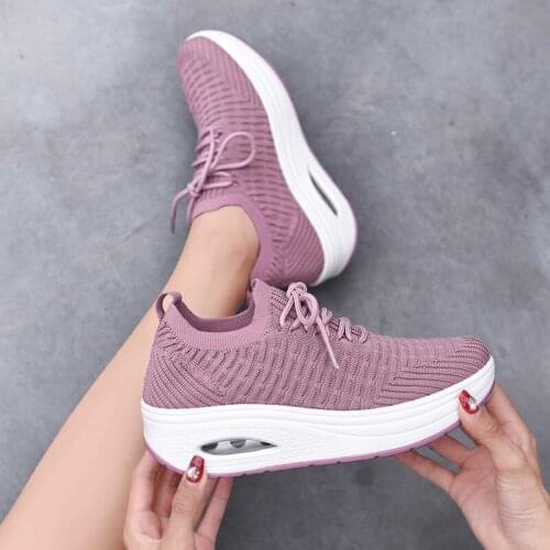 Women Breathable Sneakers Casual Shoes Platform Shoes