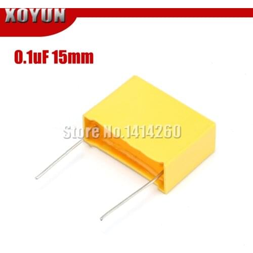 20pcs 100nF capacitor X2 capacitor 275VAC Pitch 15mm X2 Polypropylene film capacitor 275V 0.1uF