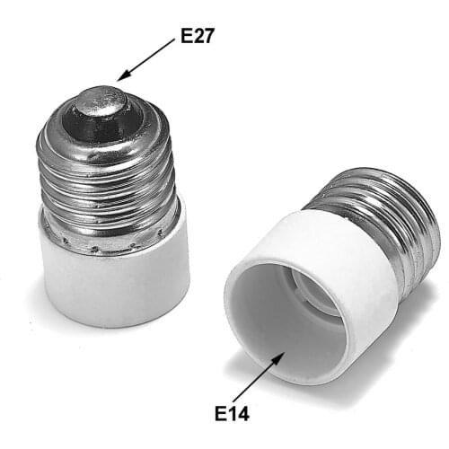 E27 to E14 Adapter E26 to E14 Lamp Holder Converter Power Adapter Base Socket LED Light Bulb Extend Plug