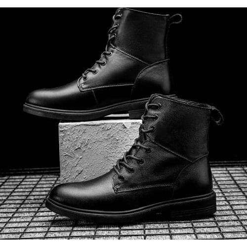 Boots Men Winter Shoes Warm Men Genuine Leather Boots Winter Snow Warm Boots Hard-Wearing high-top Shoes Big Size