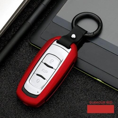Carbon fiber Alloy CKey Case For Geely Emgrand GL GS X7 EX7 GT GC9 Borui GE Atlas Boyue Smart Remote Fob Protector Keychain Bag