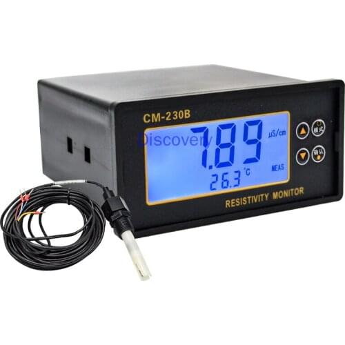 Online Conductivity Meter Industrial Resistivity Tester Electrode Water Quality Detection Over-limit Alarm Controller